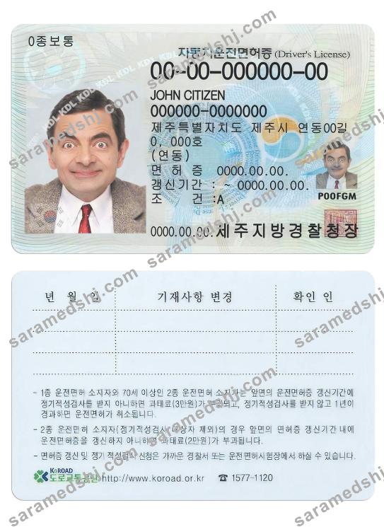 South Korea driving license